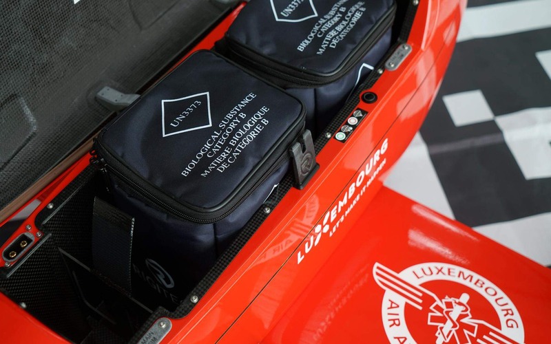 Image of new medical drone in bag