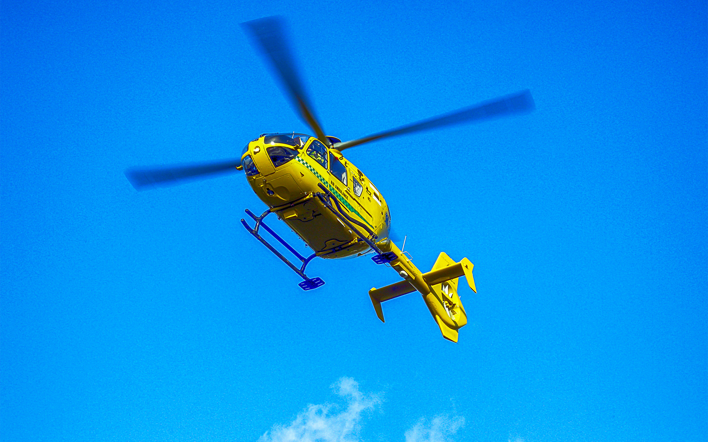 Yellow helicopter