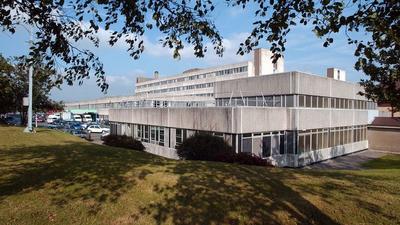 Prince Charles Hospital helipad in Merthyr Tydfil 