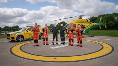 wiltshire air ambulance helicopter and rapid response vehicle