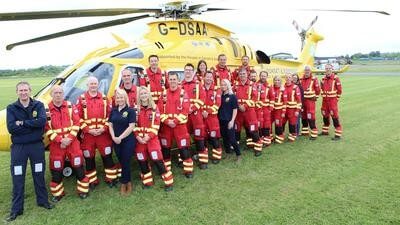 Some of the crew of Dorset and Somerset Air Ambulance
