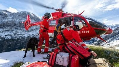 Rega rescue with dog