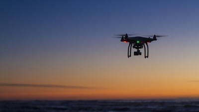 Drone sunset