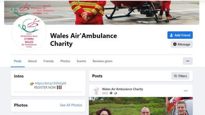 Wales Air Ambulance scam page 1
