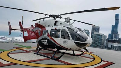 OSF Life Flight helicopter