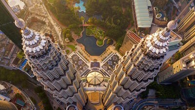 Petronas Towers from above