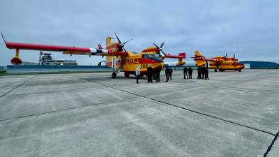 Two Bridger CL-415 Super Scoopers