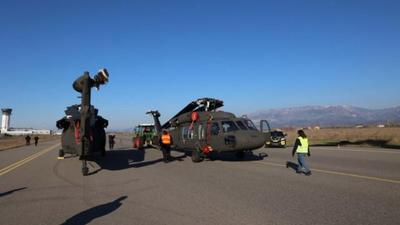 Image of Black Hawk helicopter recieved by Albanian military