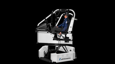 Image of man in flight simulator