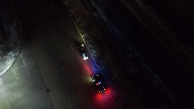 Police drone overhead