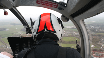 Helmet of pilot