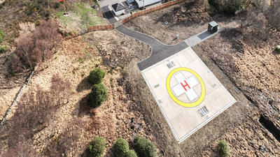Image of new helipad on the Isle of Mull