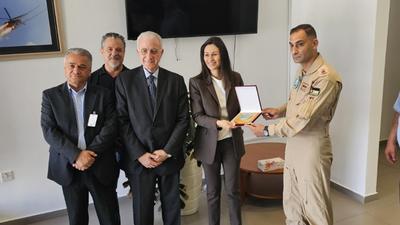 Cypriot Environment Minister, Maria Panayiotou and Jordanian Air Force