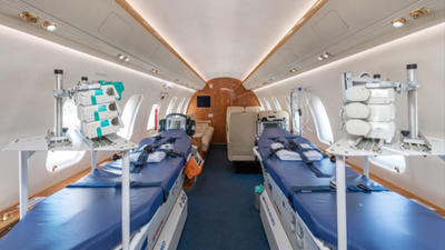 Dual Patient Air Ambulance Configuration in Redstar Aviation's Challenger 605