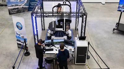 Image of the Loft Dynamics H125 flight simulator