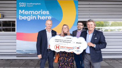 HELP Appeal donates to Hampshire and Isle of Wight Air Ambulance’s Operation Airbase appeal