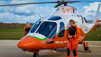 The new helicopter arrived at the Magpas Air Ambulance air base in Cambridgeshire, UK, under a four-year contract 