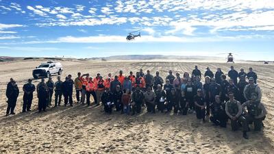 Mercy Air team posing for photo after critical response excersize