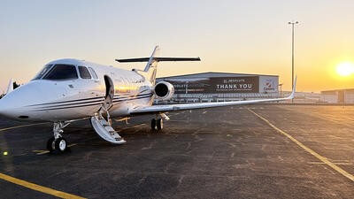 Plane parked in airport