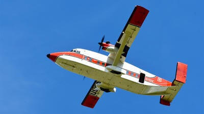 Aerial firefighting plane in sky