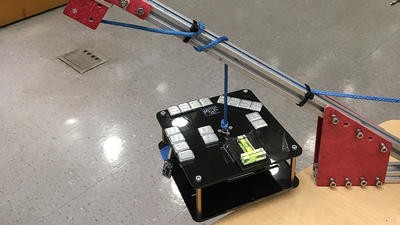 Hoist cable swing component