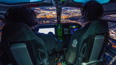 Pilots in a cockpit