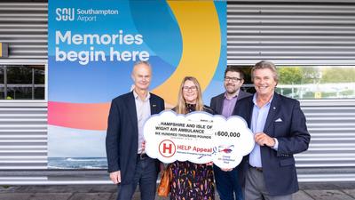 HELP Appeal donates £300,000 to Hampshire and Isle of Wight Air Ambulance base