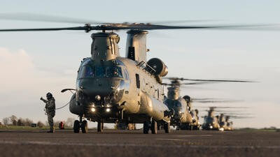 Helicopter parked