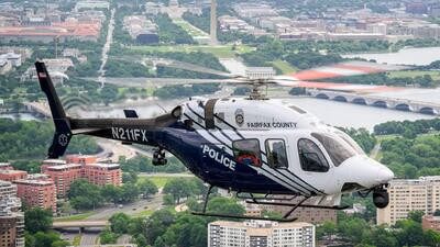 helicopter above city