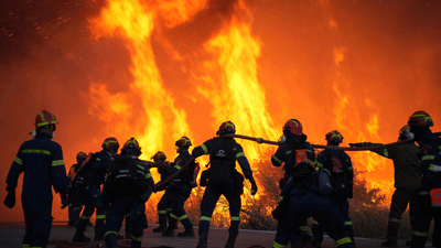Two killed after firefighting Bell helicopters collide during Greek wildfire response 