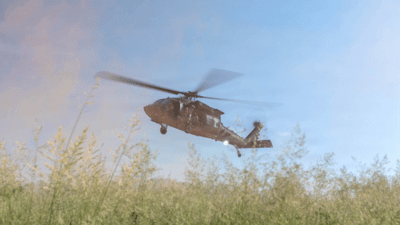 US UH-60L Black Hawk helicopter