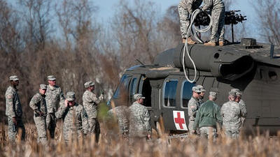 Medevac bird gets lift from Chinook