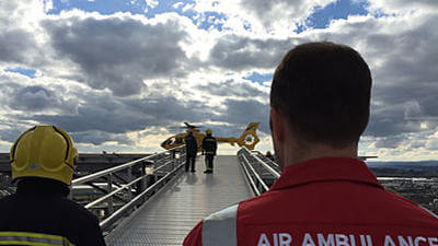 First air ambulance lands at Southern General