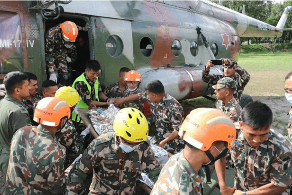 Nepal flood rescue