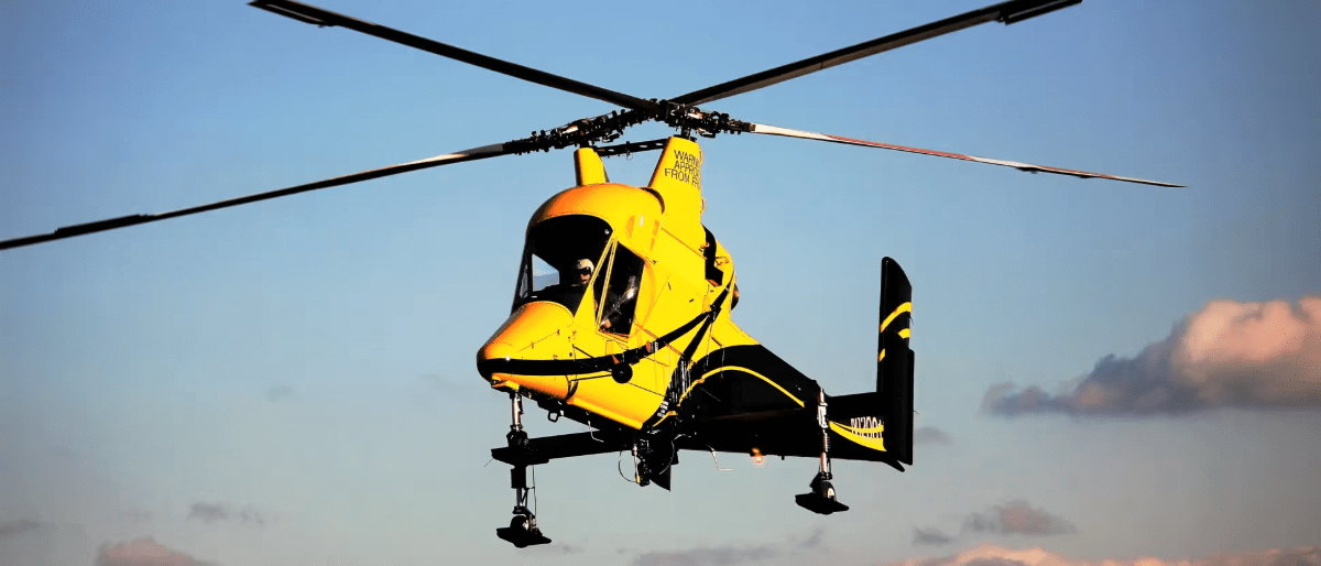 Yellow and black Kaman K-MAX helicopter  
