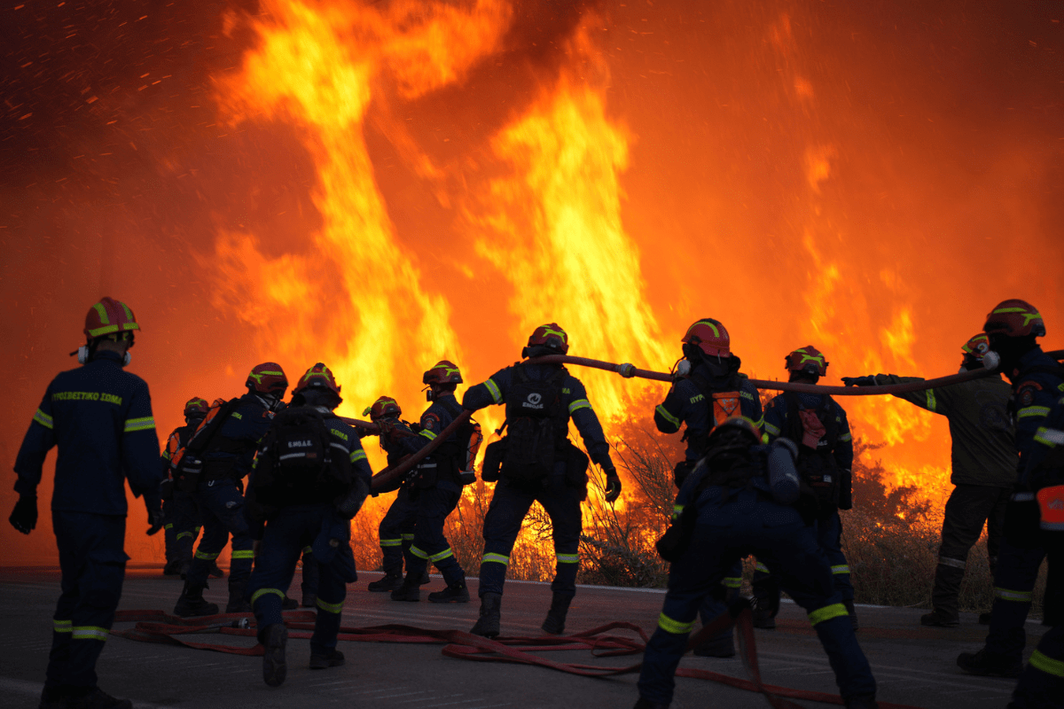 Two killed after firefighting Bell helicopters collide during Greek wildfire response 