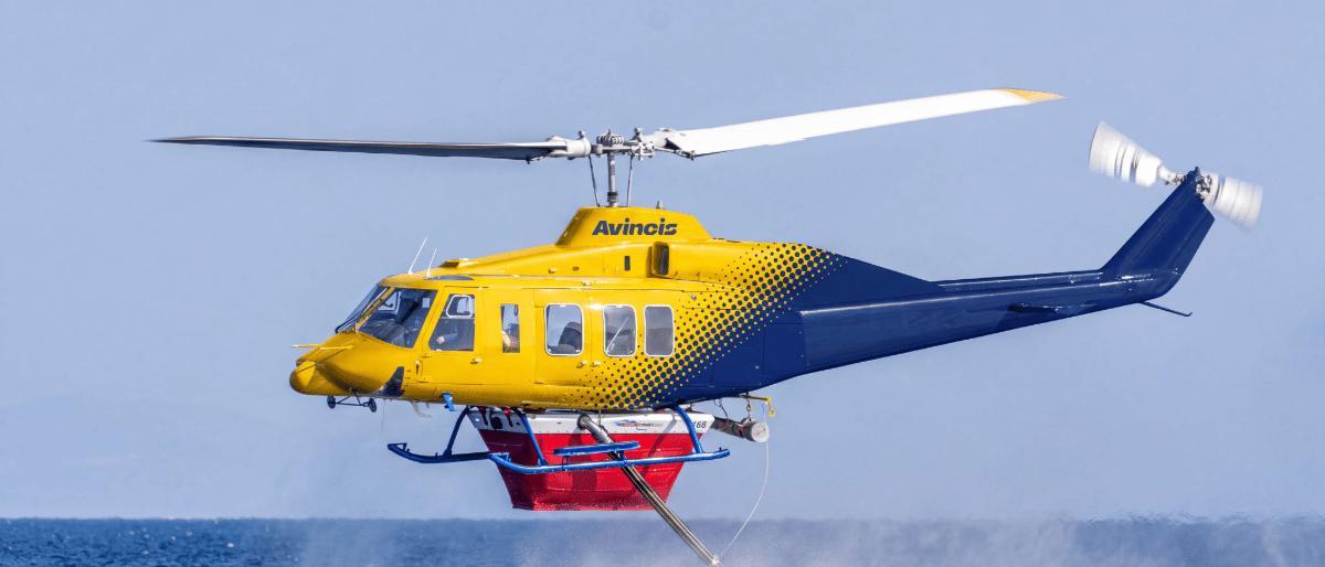 Avincis branded McDermott Bell 214ST helicopter