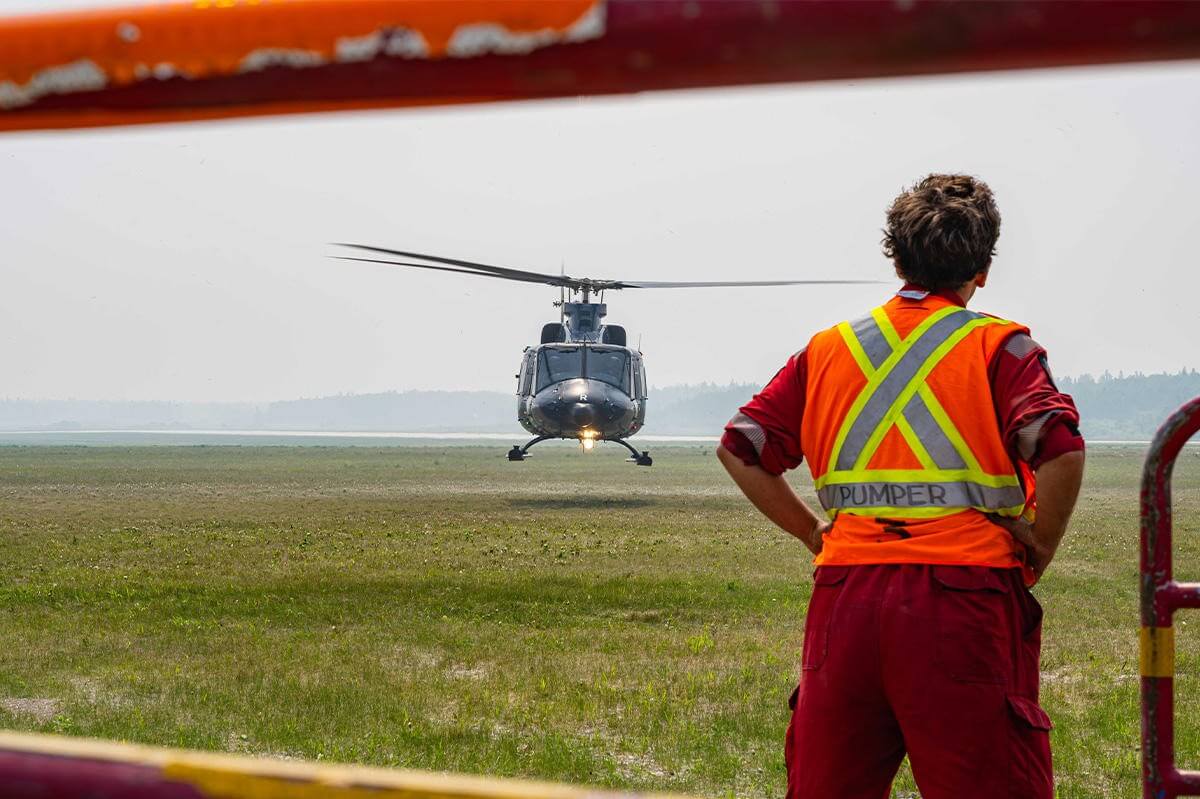 Helicopter landing
