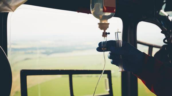 IV fluid gunshot wound