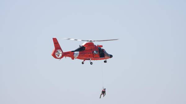 surf rescue helicopter dauphin US coastguard