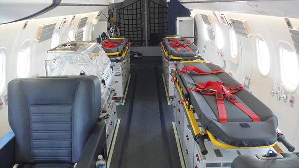 Bombardier Q400 interior air ambulance