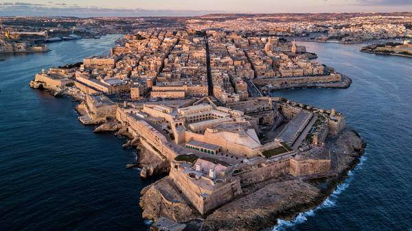 Aerial view of Valetta, Malta