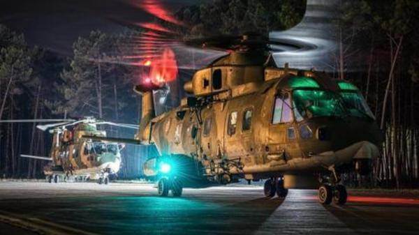 Helicopters at night