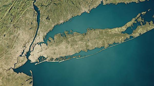 Long Island, New York satellite view