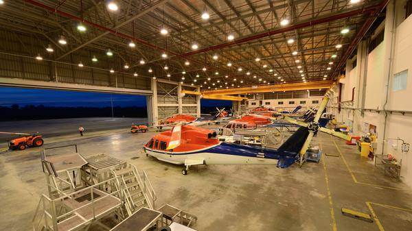 helicopter maintenance hangar