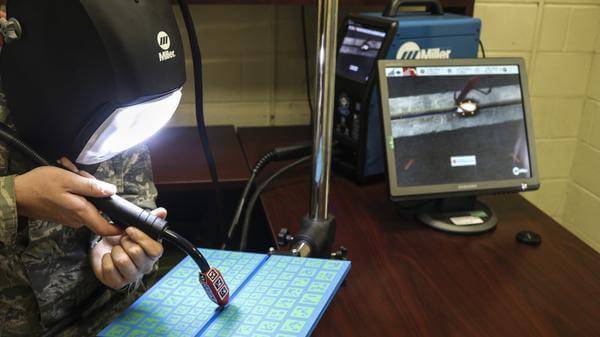 US Air Force welding simulation training