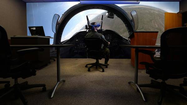 US Air Force pilot simulation training