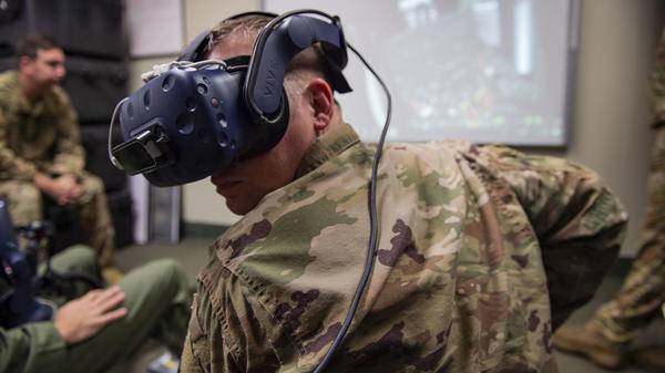 US Air Force pilot simulation training