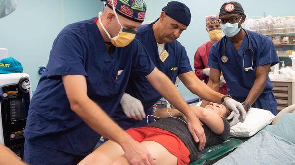 Mass casualty drill USNS Comfort
