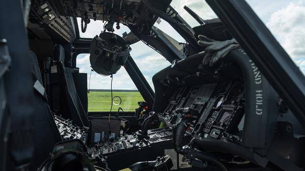 US Air Force helicopter cockpit